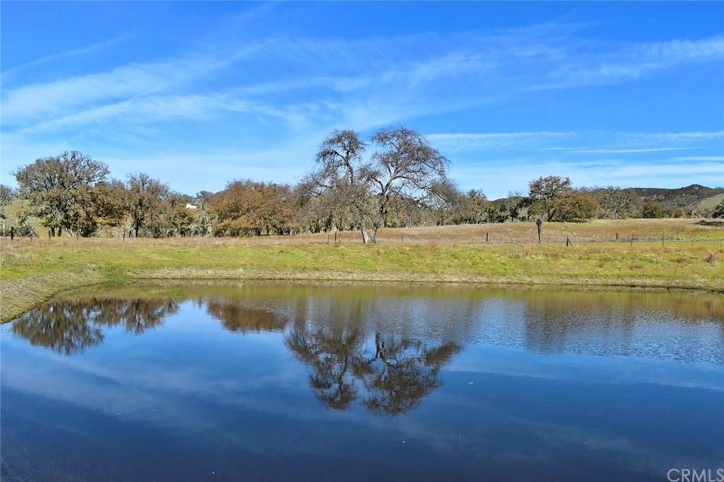 a view of a lake with a mountain in the background