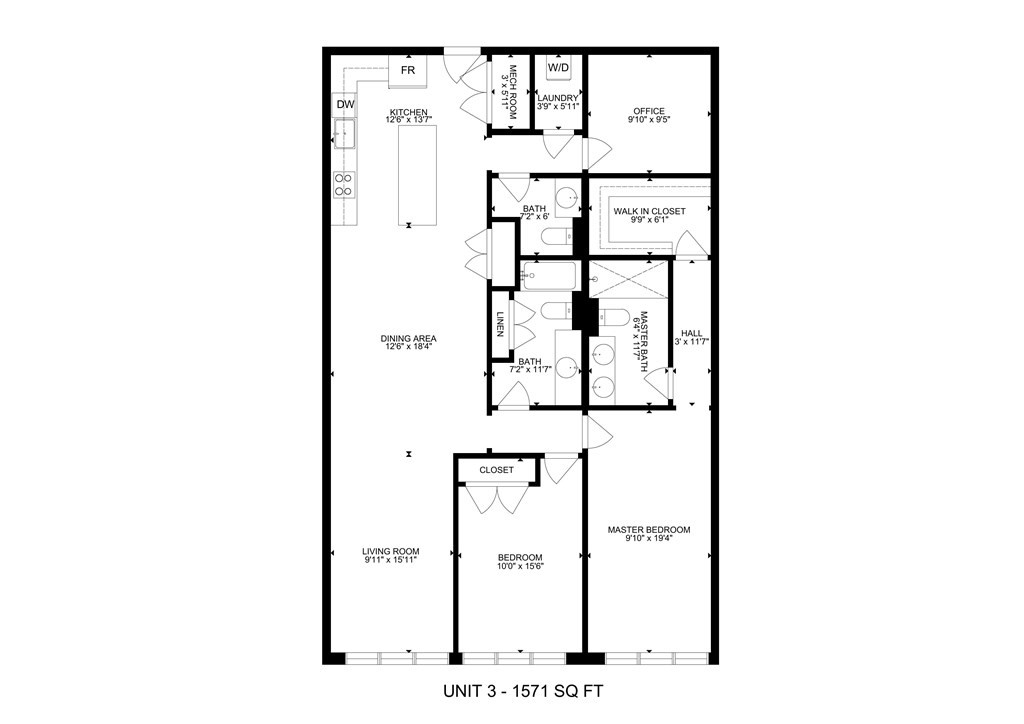 480 West Broadway, Unit 103 Boston, MA 02127 - Photo 19 of 19 a picture of a floor plan