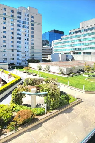 a view of building with outdoor space