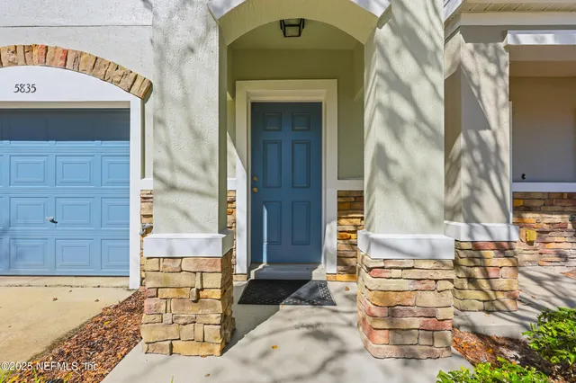 a view of front door of house