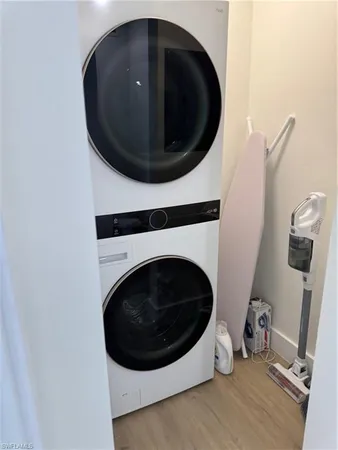 a close up view of washer and dryer