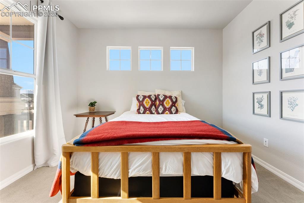 10484 Wrangell Circle Colorado Springs, CO 80924 - Photo 24 of 50 a bedroom with a bed and a window
