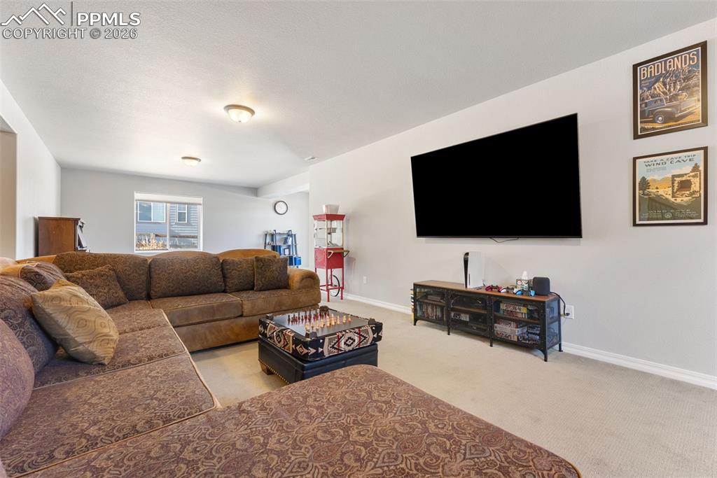 10484 Wrangell Circle Colorado Springs, CO 80924 - Photo 27 of 50 a living room with furniture and a flat screen tv