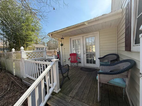 a view of deck with furniture