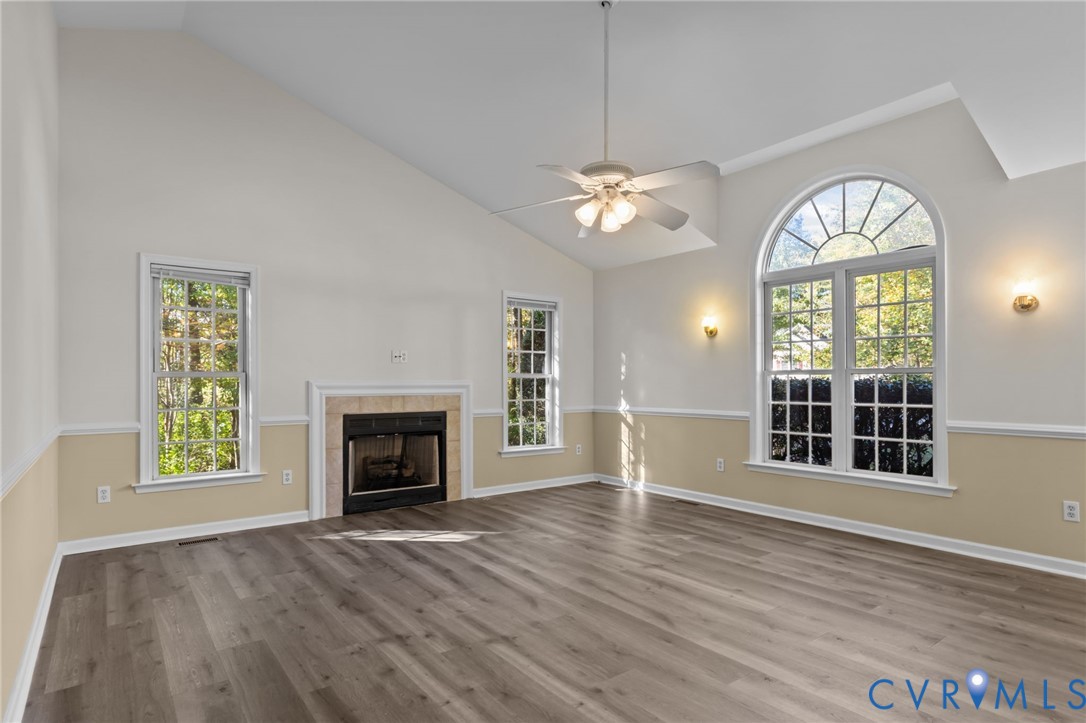 5329 Meadoway Road North Chesterfield, VA 23234 - Photo 3 of 18 The vaulted Living Room has a gas fireplace & 1 ye