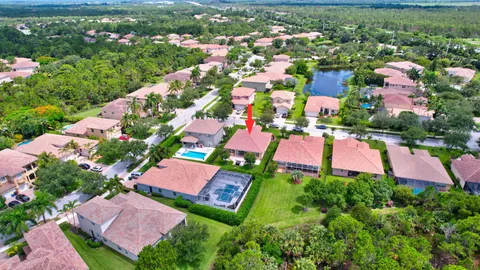 an aerial view of multiple house