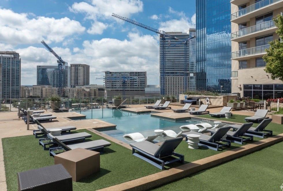 1700 Cedar Springs Road, Unit 2508 Dallas, TX 75201 - Photo 39 of 40 Community pool with a patio area and a city view