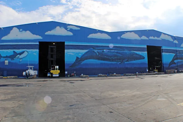 a view of a house with small yard and a garage