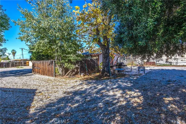 a view of backyard with green space