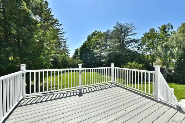 a view of wooden deck