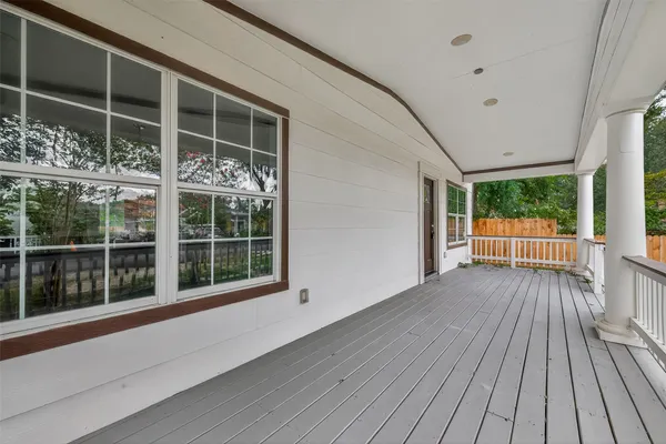 a view of a house with a large window