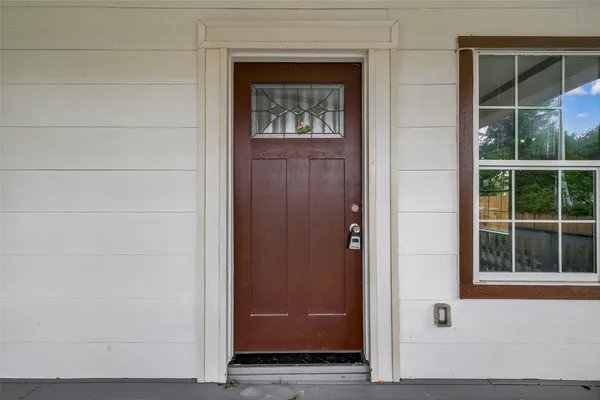 a view of front door