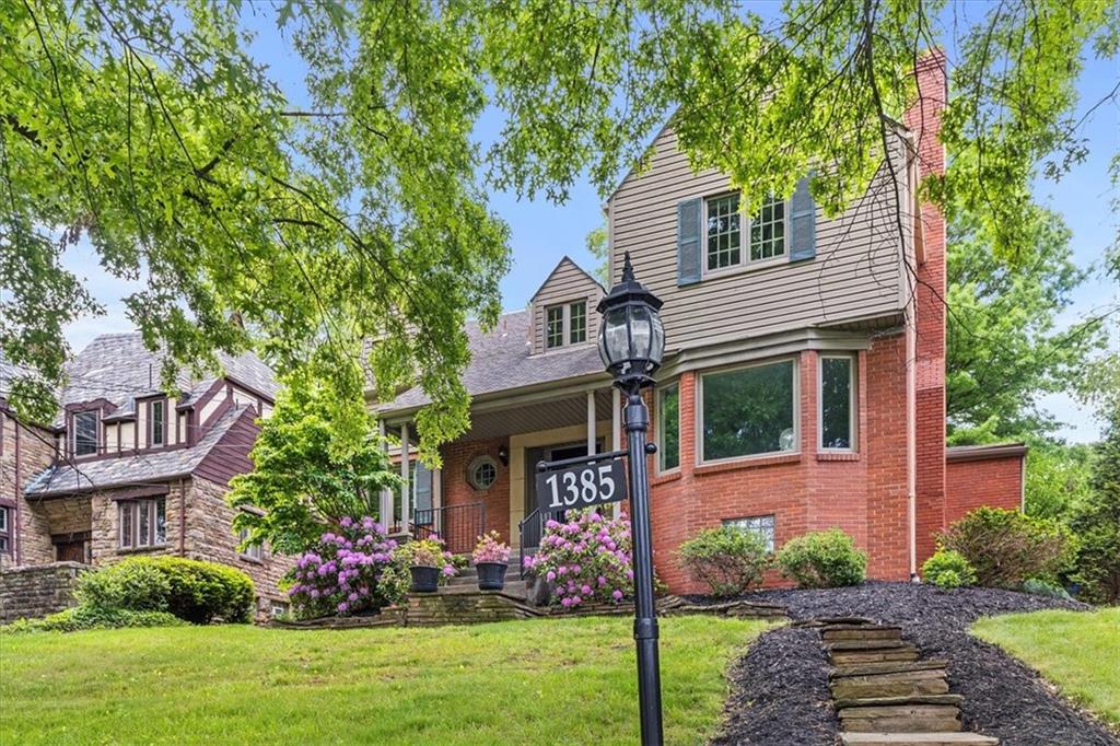 1385 Washington Road Pittsburgh, PA 15228 - Photo 2 of 46 Beautifully landscaped front yard, new concrete front steps and stone steps leading to Washington Rd sidewalk