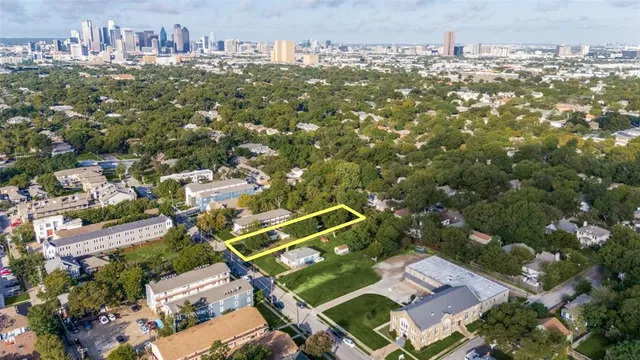 an aerial view of multiple house