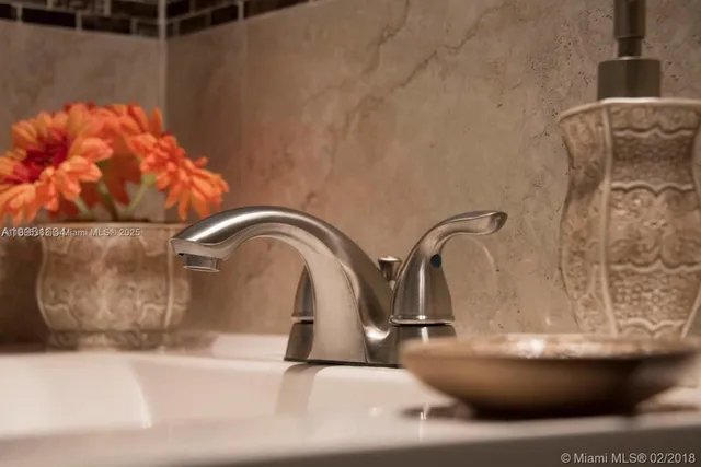 a close view of a sink