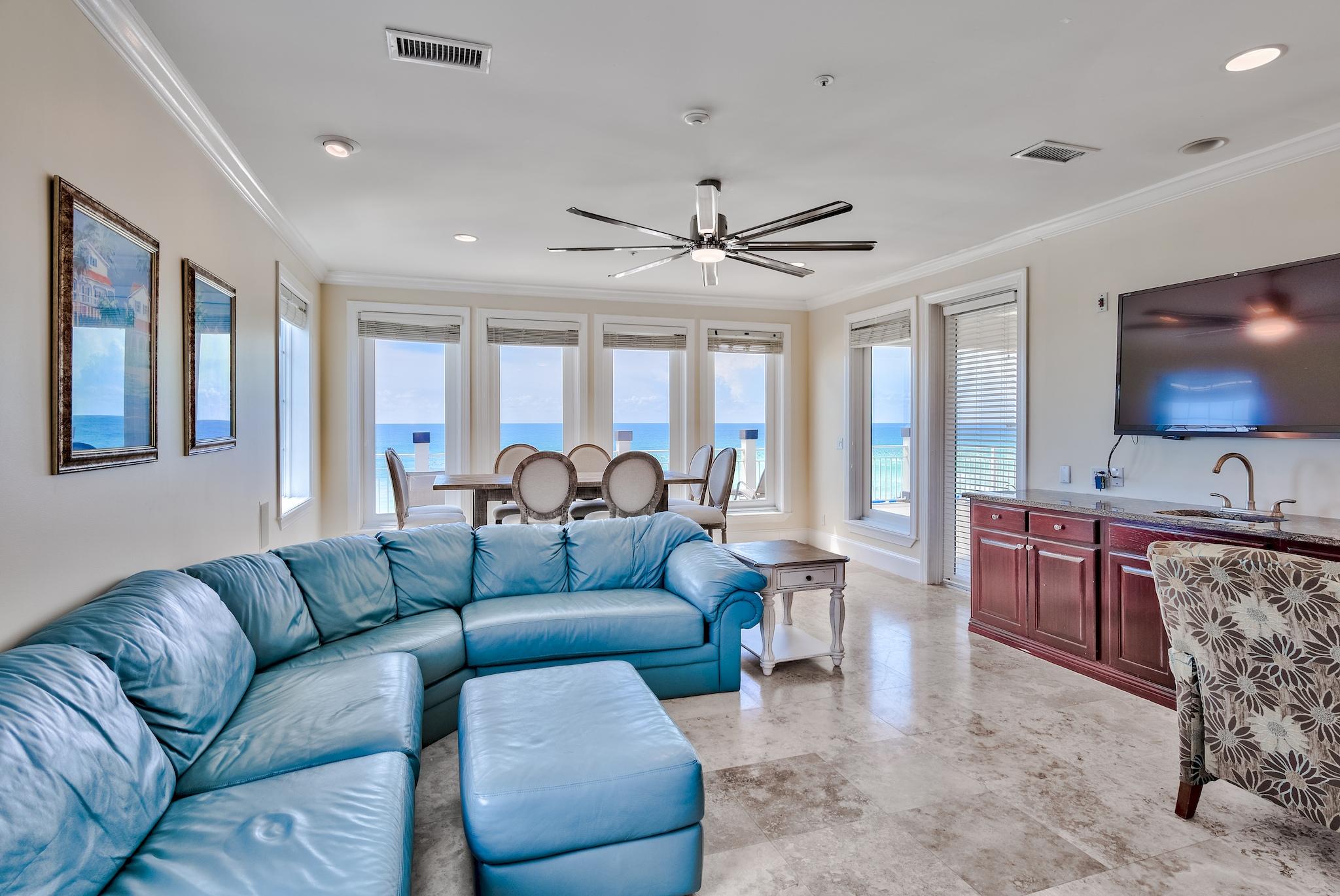 114 Sandprint Circle Destin, FL 32541 - Photo 33 of 57 a living room with furniture and a flat screen tv