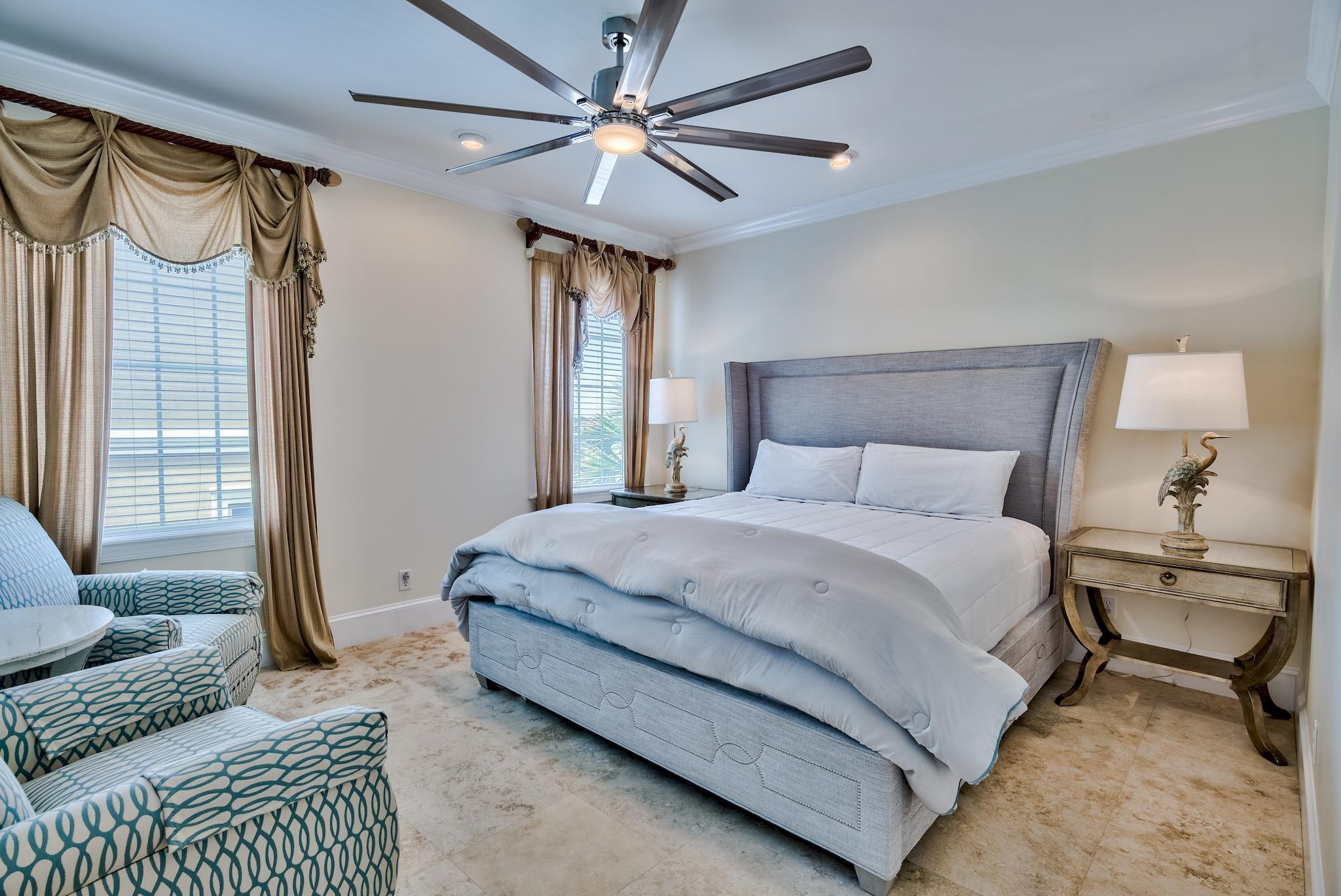 114 Sandprint Circle Destin, FL 32541 - Photo 41 of 57 a bedroom with a bed ceiling fan and a window