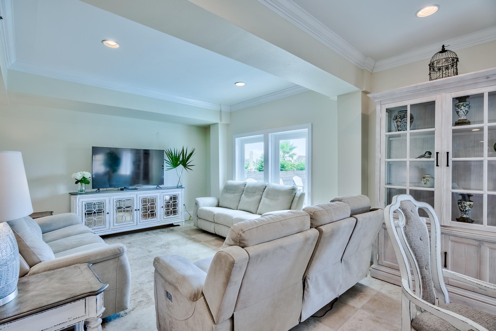 114 Sandprint Circle Destin, FL 32541 - Photo 47 of 57 a living room with furniture and a flat screen tv