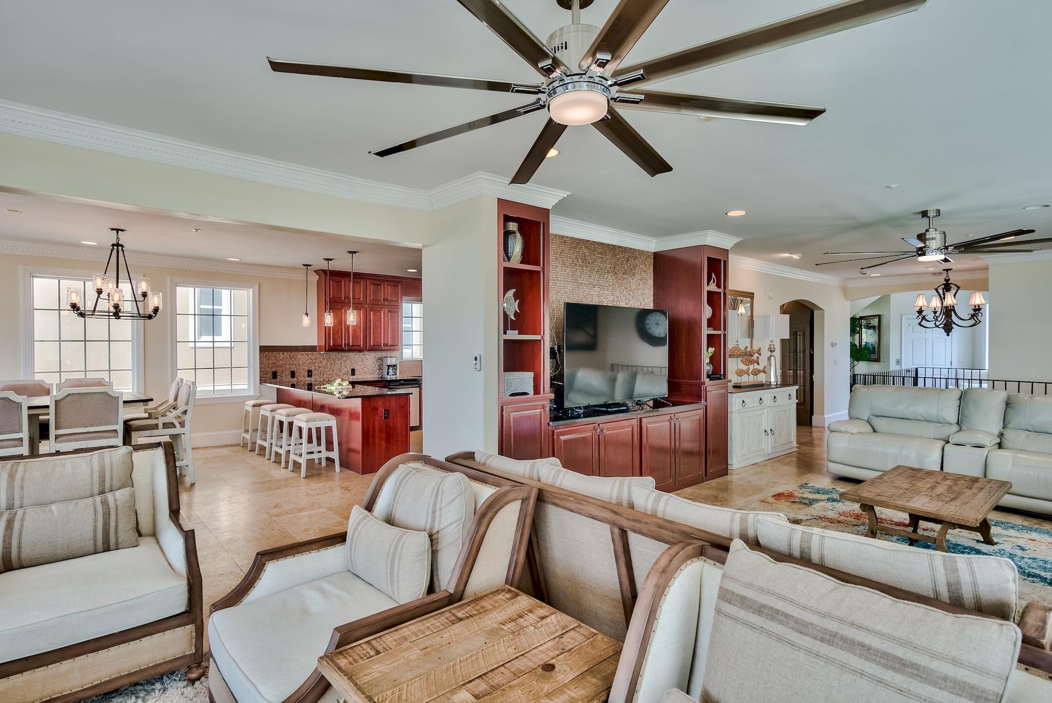 114 Sandprint Circle Destin, FL 32541 - Photo 9 of 57 a living room with furniture and a view of kitchen