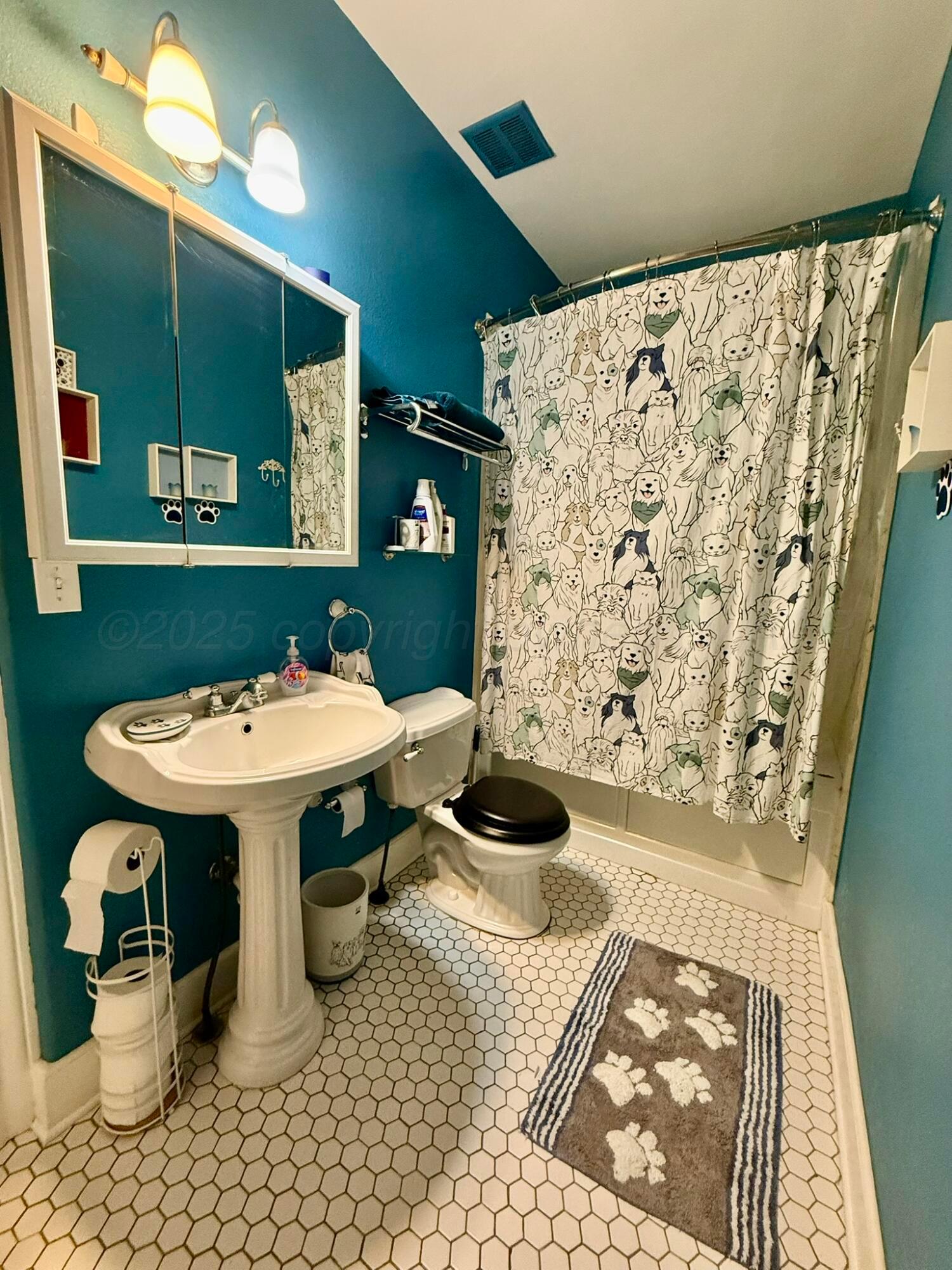 3314 Kingston Road Amarillo, TX 79106 - Photo 10 of 17 a bathroom with a sink toilet and shower