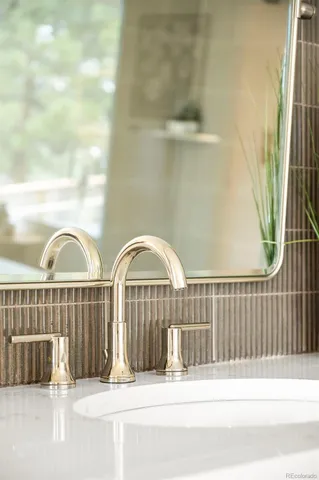 a view of a bath tub sitting next to a window