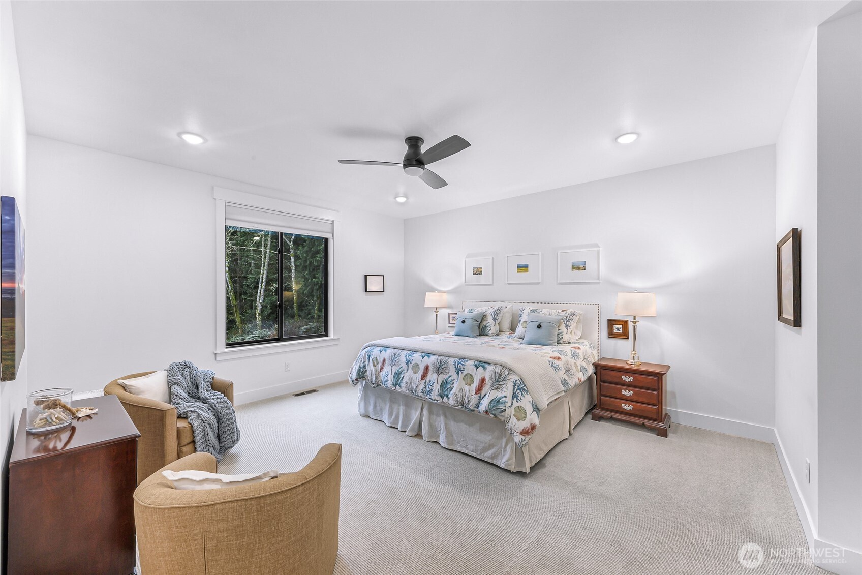 4336 Meander Lane Langley, WA 98260 - Photo 15 of 36 a spacious bedroom with a bed and a couch
