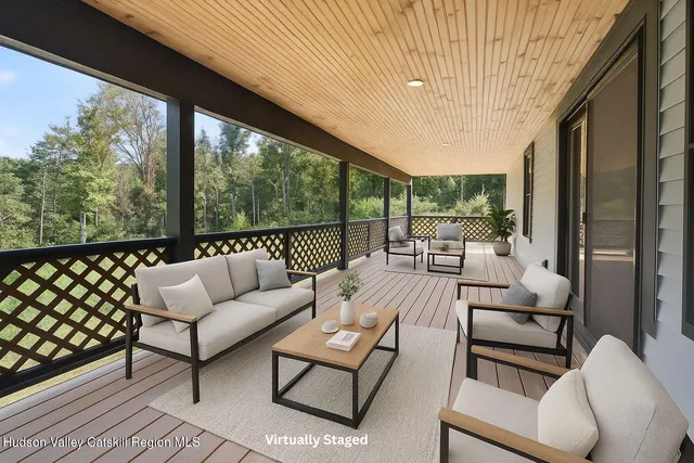 a outdoor living space with furniture