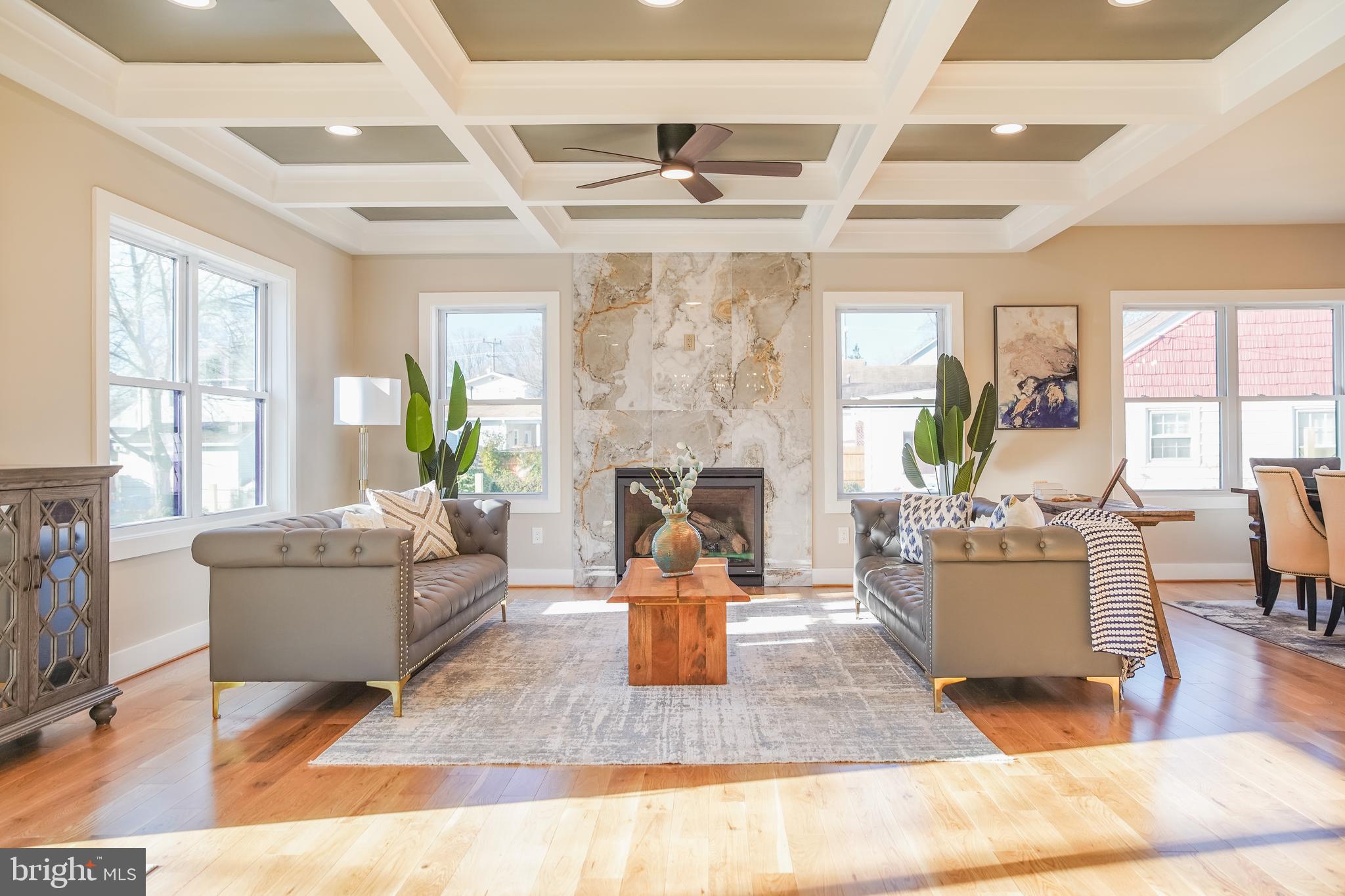 6937 Oak Ridge Road Falls Church, VA 22042 - Photo 17 of 73 Coffered Ceilings and Gas FP in Family Room