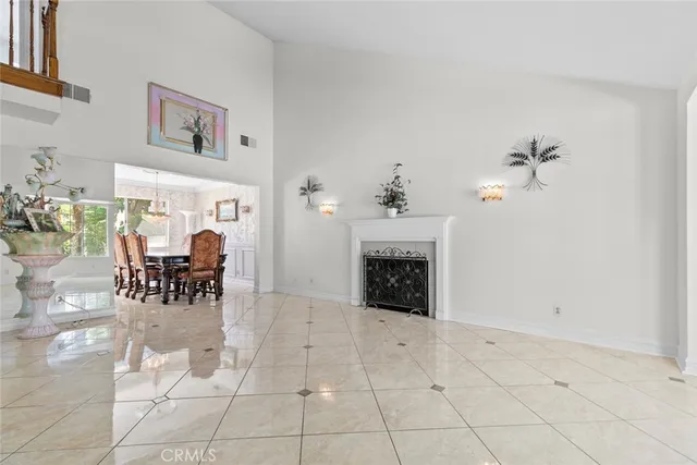 a view of livingroom with furniture and fireplace