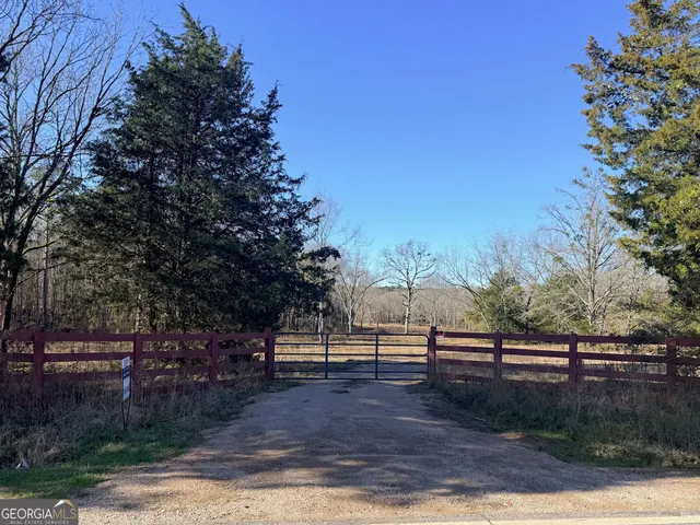 a view of backyard with green space