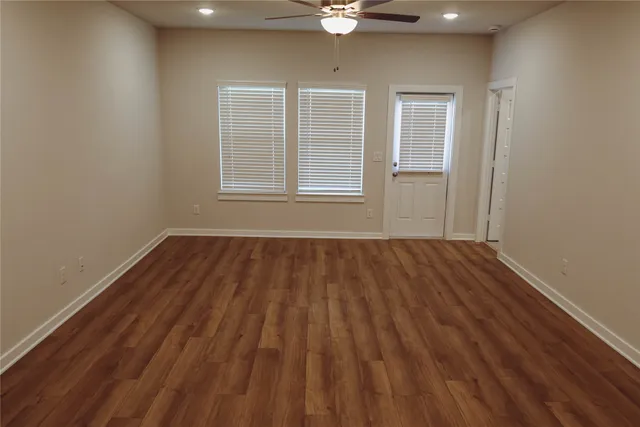 wooden floor in a room