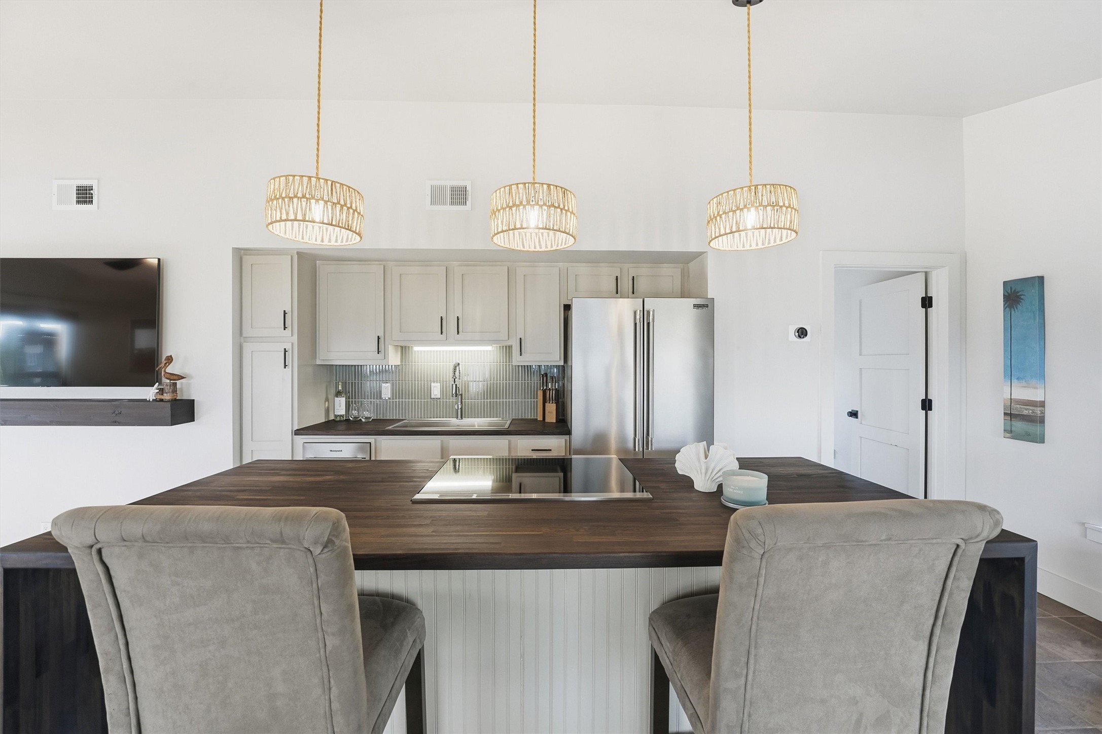 16530 Lewis Scot Road Jamaica Beach, TX 77554 - Photo 12 of 35 Kitchen/Dining combo. This is the place conversations happen.