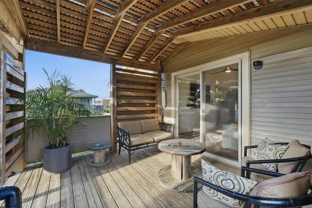 a view of outdoor seating space