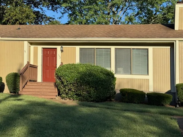 a view of backyard with a garden and plants