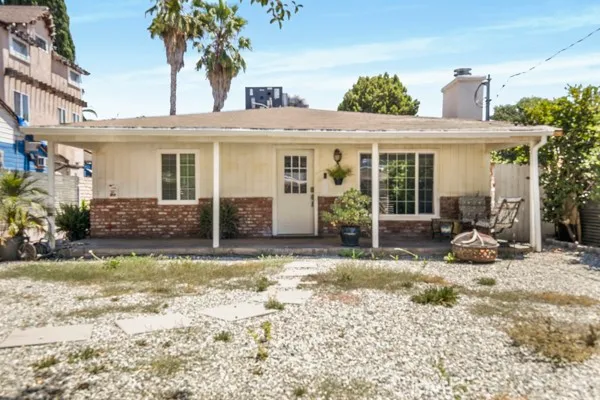 a view of a house with a outdoor space