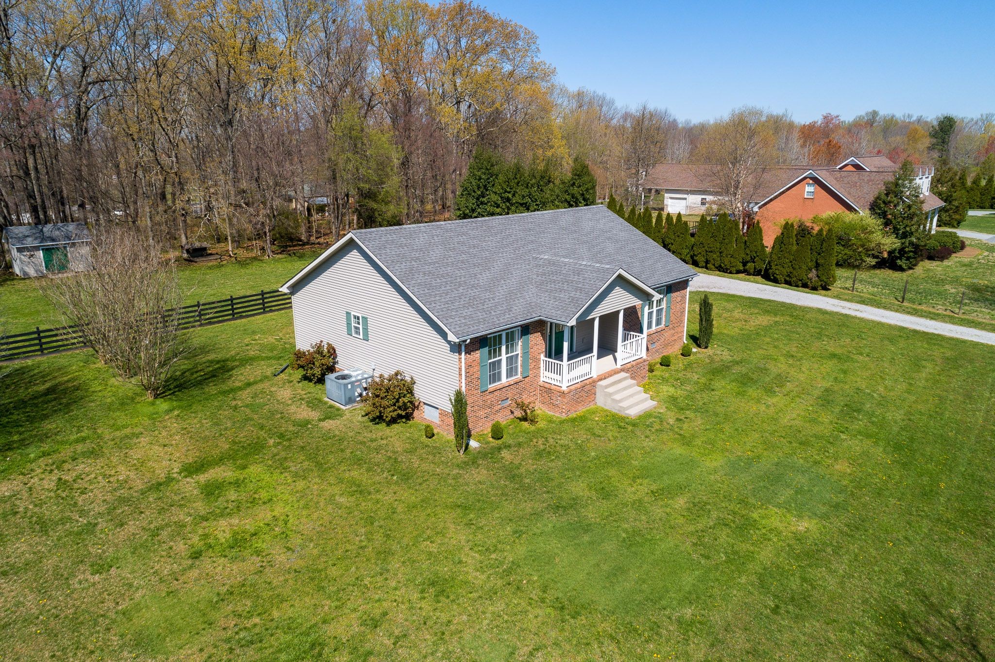 4165 Mt Zion Road Springfield, TN 37172 - Photo 3 of 42 aerial view of a house with yard and green space