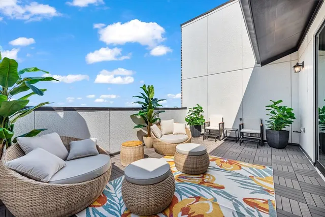 a outdoor living with furniture