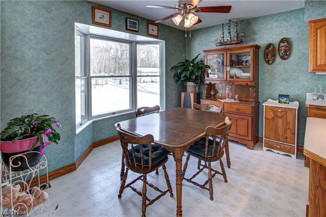 3711 Ruth Drive Brunswick, OH 44212 - Photo 5 of 35 Dining area featuring ceiling fan and a wealth of natural light