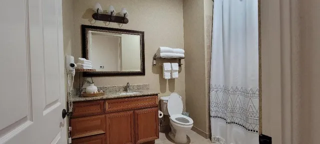 a view of a bathroom with a shower
