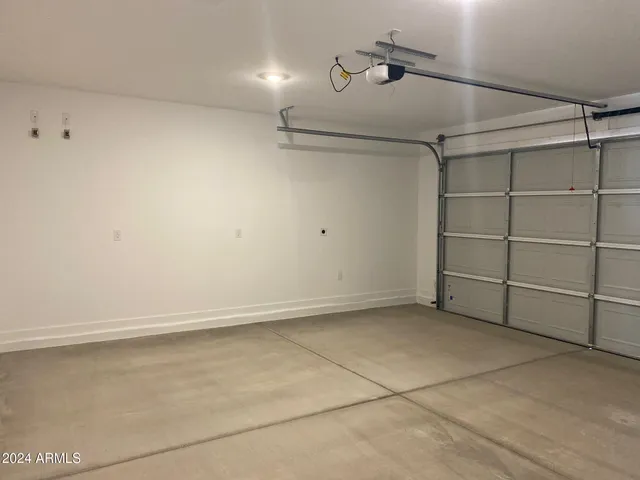 a view of a garage
