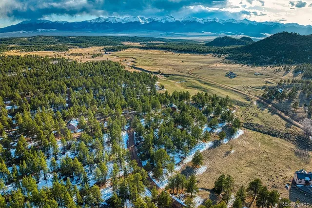 a view of a field with an ocean