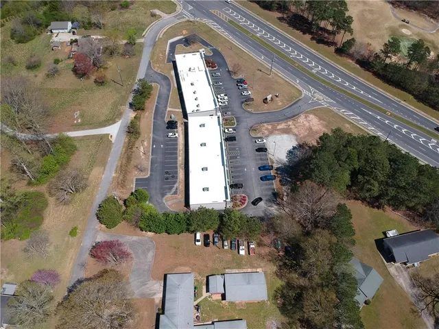 an aerial view of a city