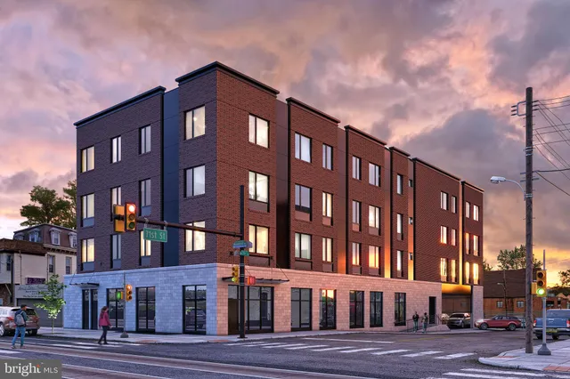 a front view of a building