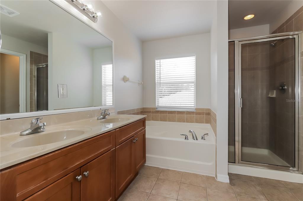 11420 Bay Gardens Loop Riverview, FL 33569 - Photo 9 of 17 a bathroom with a tub sink and mirror