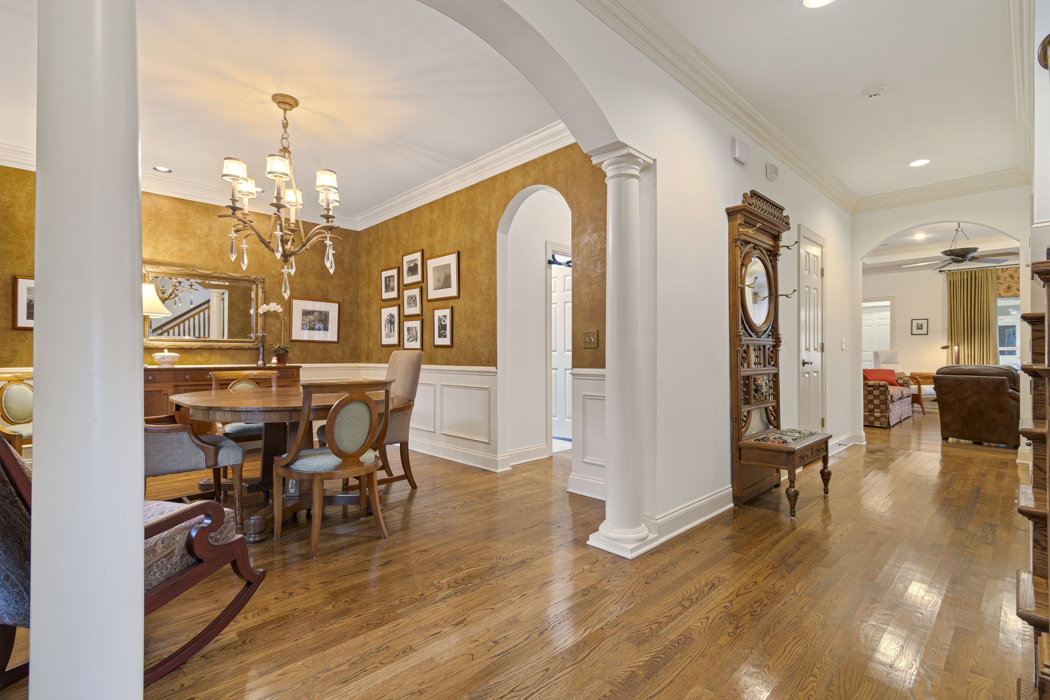 713 Pearre Springs Way Franklin, TN 37064 - Photo 14 of 95 a view of a dining room with furniture and wooden floor
