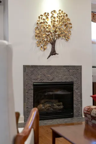 a view of a dining room and kitchen with furniture window and outside view