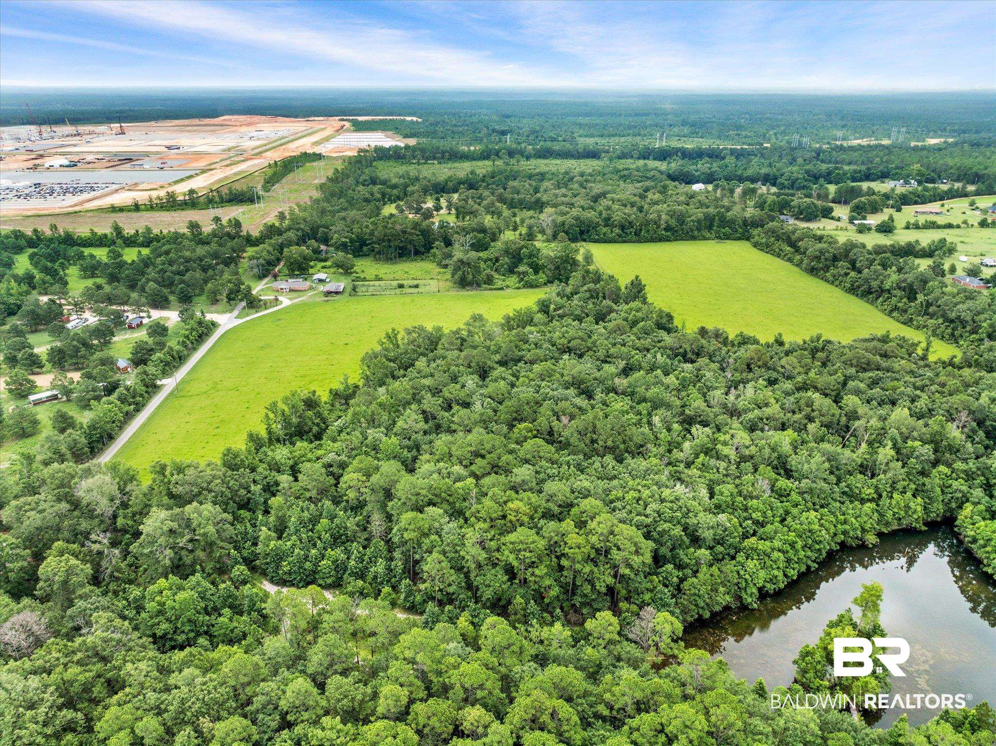 18 Louis Cooper Road Bay Minette, AL 36507 - Photo 3 of 17 Bird's eye view with a water view