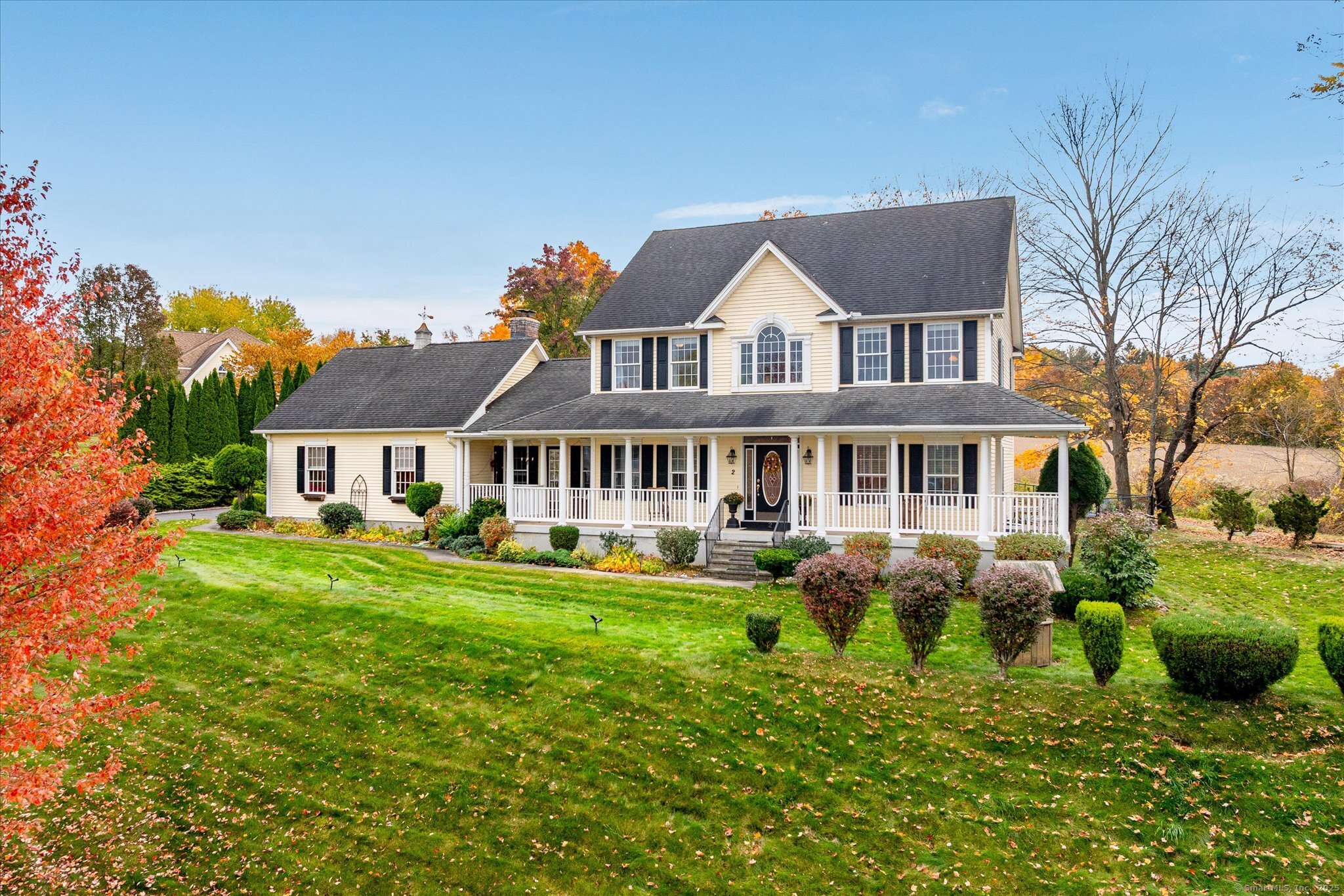 2 Pease Farm Road Ellington, CT 06029 - Photo 1 of 1 a front view of a house with garden