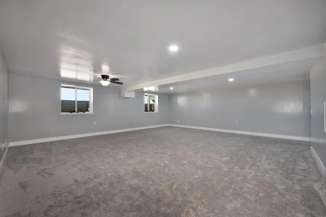 a view of a lake with a city view