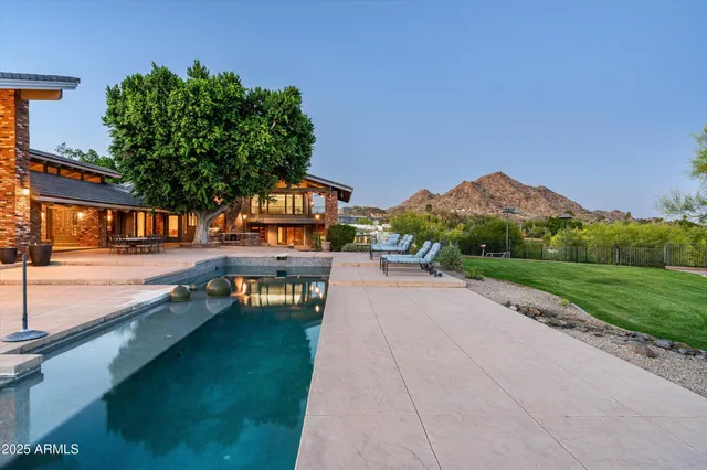 a view of a terrace with furniture